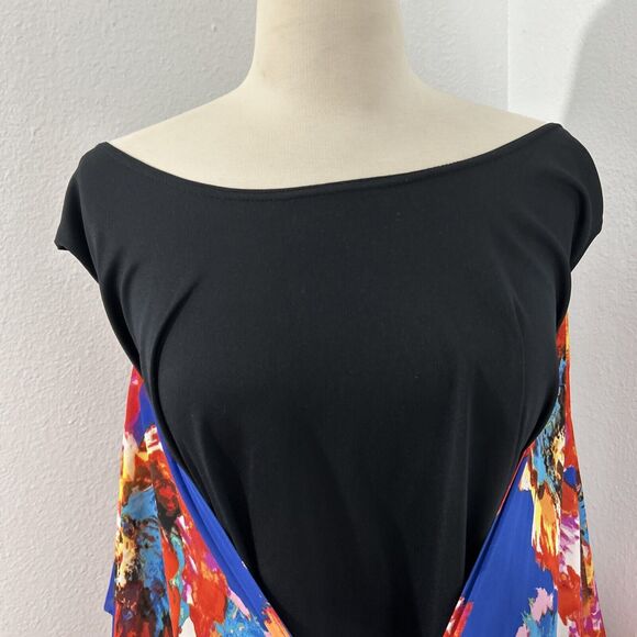 Sara‎ Michelle Blouse Womens 3X Floral Flutter Sleeves Whimsical Romantic Fairy - Picture 6 of 16